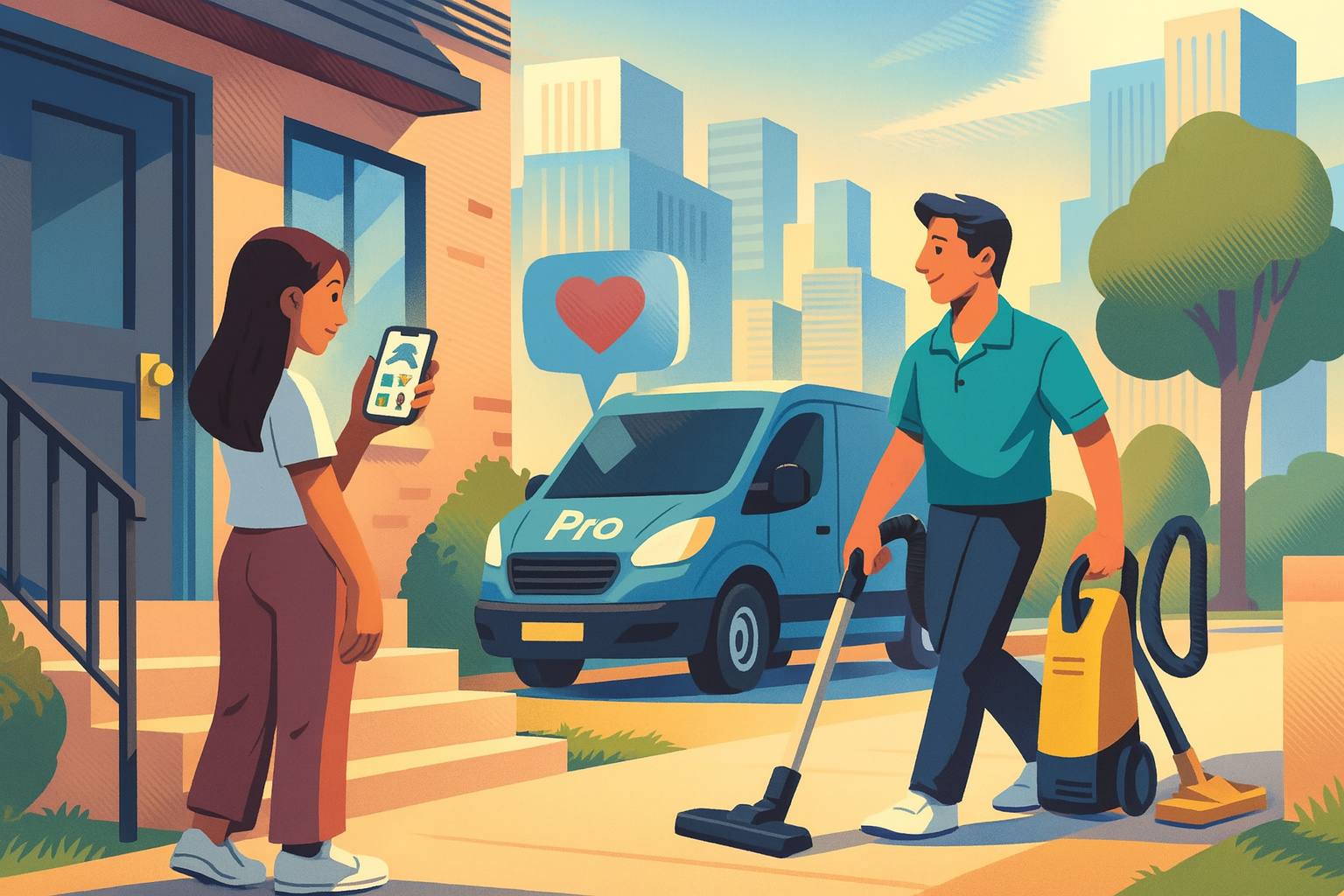 Illustrazione di un professionista al lavoro